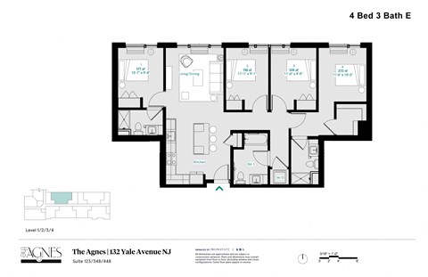 the 4 bed 3 bath e floor plan